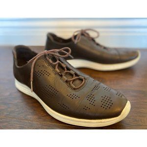 Cole Haan Brown Leather Lace Up Sneaker Tennis Sho